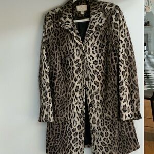 Etcetera Leopard Print Teddy Jacket